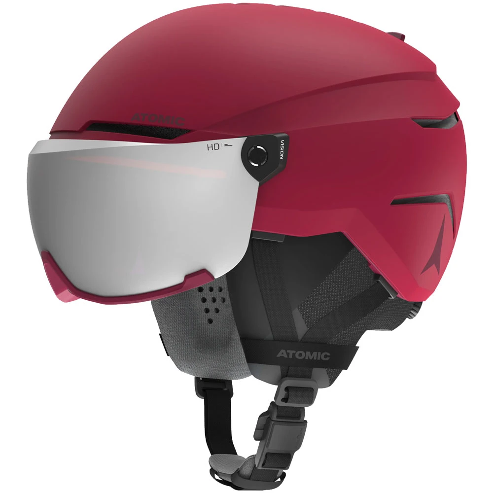Atomic Savor Amid Visor HD Skihelm Dark Red Damen, Herren