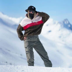 Eivy Ball Fleece Mid Layer Offwhite & Leopard Damen -Skigeschäft eivy ball fleece 6221190218 6066 06 gross