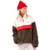 Eivy Ball Fleece Mid Layer Offwhite & Leopard Damen -Skigeschäft eivy ball fleece 6221190218 6066 gross