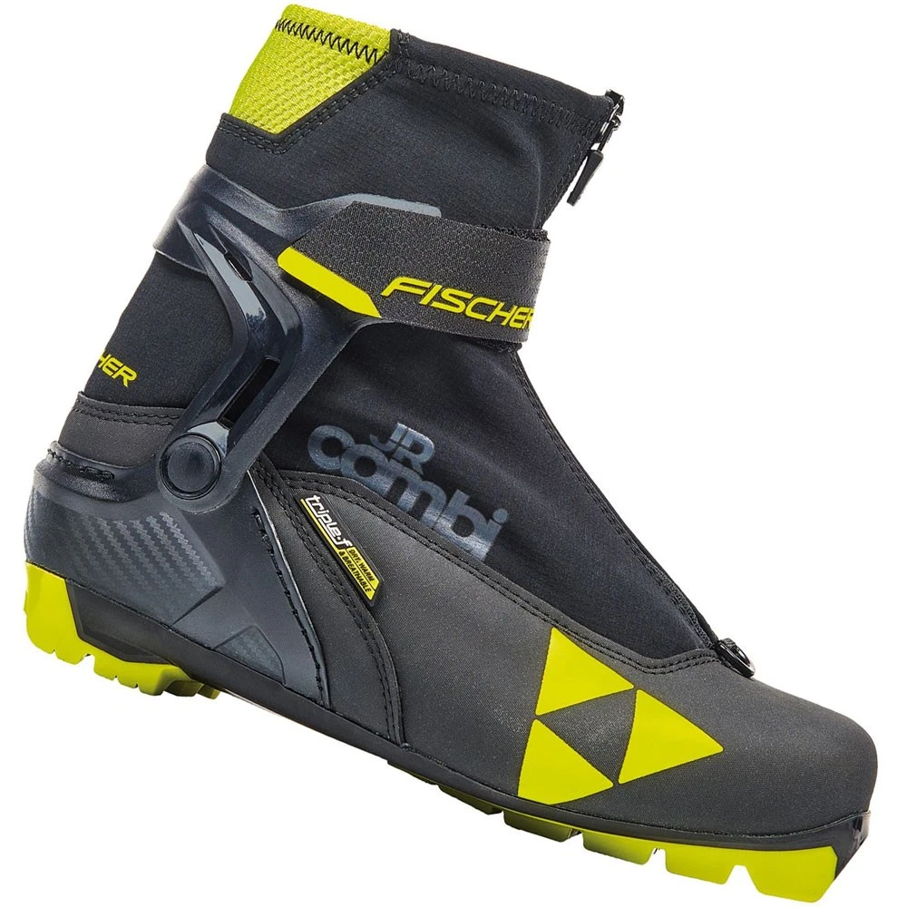 Fischer JR Combi Langlaufschuhe Black/Yellow Kinder 3 Fischer JR Combi Langlaufschuhe Black/Yellow Kinder
