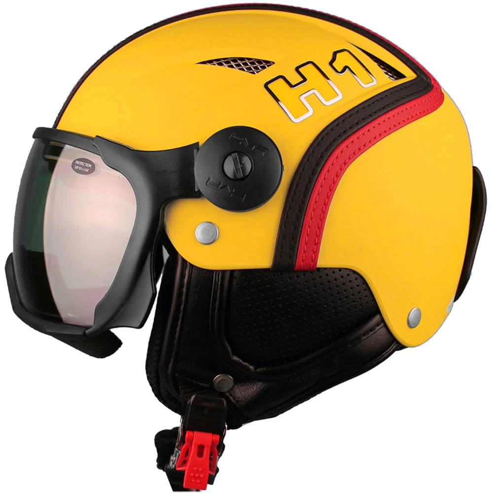 HMR H1+VTFS10 Leather Elegance Heritage Skihelm Mit Visier Sunset/Photochromic Silver Damen, Herren 3 HMR H1+VTFS10 Leather Elegance Heritage Skihelm Mit Visier Sunset/Photochromic Silver Damen, Herren