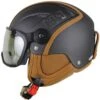 HMR H1+VTFS10 Leather Elegance Heritage Wintersport-Helm Brown Savage/Photochromic Silver Damen, Herren -Skigeschäft hmr h1 leather skihelm brown savage h1 241 gross 1280x1280
