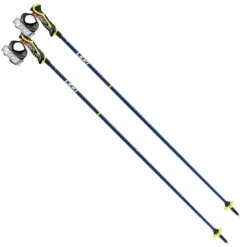 Leki Carbon 14 3D Skistöcke Blue Metallic/Neonyellow Damen, Herren