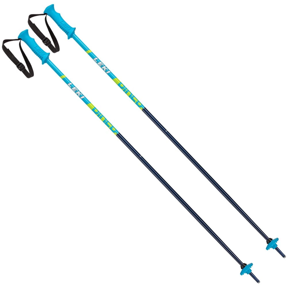 Leki Rider Ski-Stöcke Blau-Weiß/Cyan-Neongelb Kinder 3 Leki Rider Ski-Stöcke Blau-Weiß/Cyan-Neongelb Kinder
