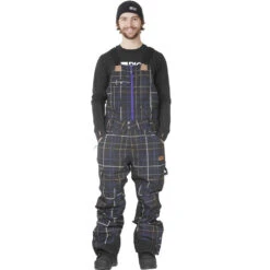 Picture Yakoumo Bib Latz-Wintersporthose Black Tartan Herren