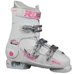Roces Idea Free Skischuhe White/Deep Pink Kinder