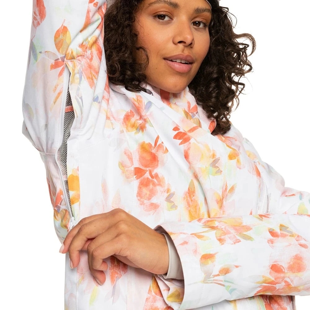 Roxy Jetty Skijacke Bright White Tenderness Damen 6 Roxy Jetty Skijacke Bright White Tenderness Damen – Bild 4