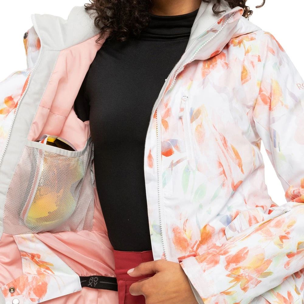 Roxy Jetty Skijacke Bright White Tenderness Damen 8 Roxy Jetty Skijacke Bright White Tenderness Damen – Bild 6