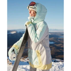 Roxy Ravine Skijacke Grey/Türkis Damen -Skigeschäft roxy ravine jacket erjtj03392 sfv0 07 gross