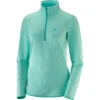 Salomon Discovery Half-Zip Langarmshirt Yucca Heather Damen -Skigeschäft salomon discovery half zip 403726 yucca heather gross