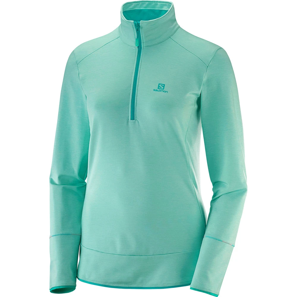 Salomon Discovery Half-Zip Langarmshirt Yucca Heather Damen 3 Salomon Discovery Half-Zip Langarmshirt Yucca Heather Damen