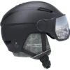 Salomon Icon2 Visor Snowboardhelm Black/Silver Uni Damen -Skigeschäft salomon icon visor 408354 black gross