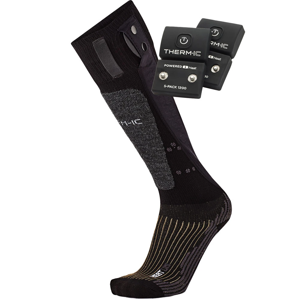 Therm-ic Heat Fusion Uni Set 1200 V2 Heiz-Socken Black/Grey Damen, Herren
