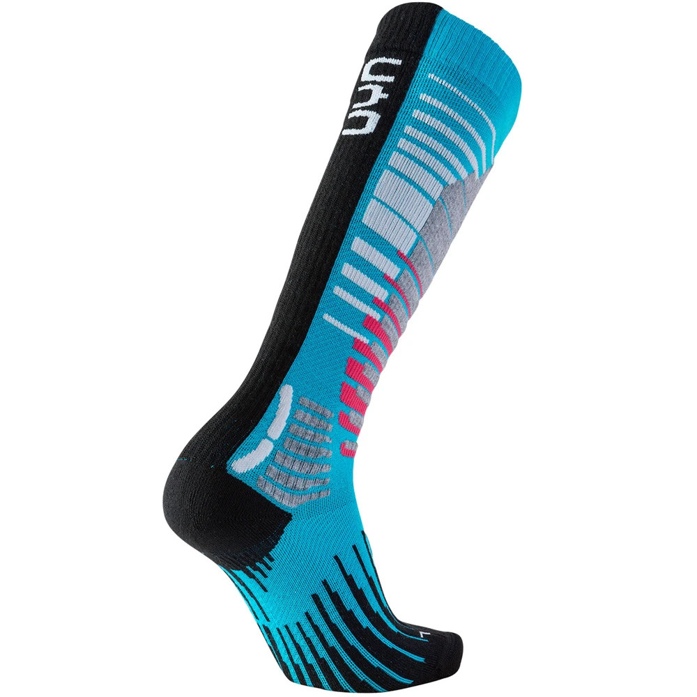 UYN Ski Snowboardsocken Turquoise/Black Damen 4 UYN Ski Snowboardsocken Turquoise/Black Damen – Bild 2