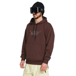 Volcom D.I. Fleece Hoodie Brown Herren -Skigeschäft volcom di fleece g4152304 brn 02 gross