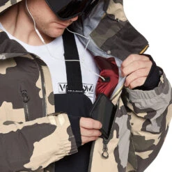 Volcom TDS Infrared Gore-Tex Wintersportjacke Drill Khaki Herren -Skigeschäft volcom tds infrared gore tex g0452201 dlk 03 gross9VimsaMB5XiVW